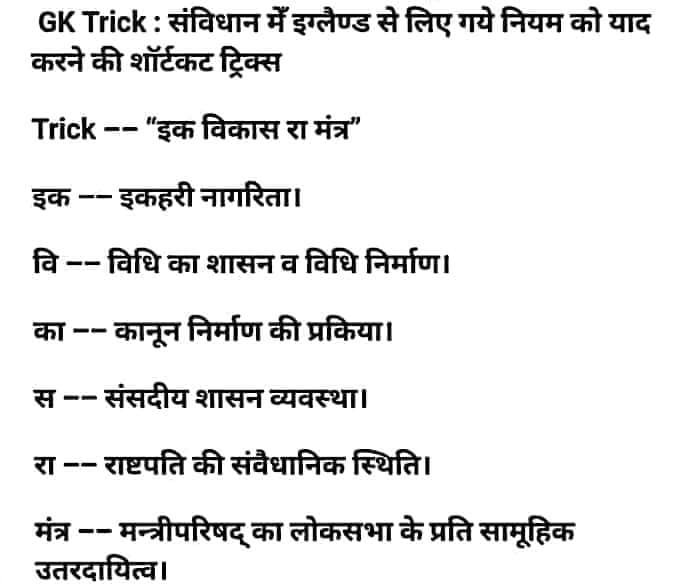 GK Short Tricks in Hindi 2019
